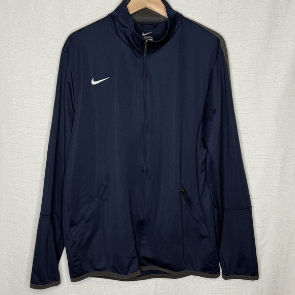 Nike Men's Epic Training Full Zip Jacket 835571-418 Navy Blue Gray Size Large - Picture 1 of 10